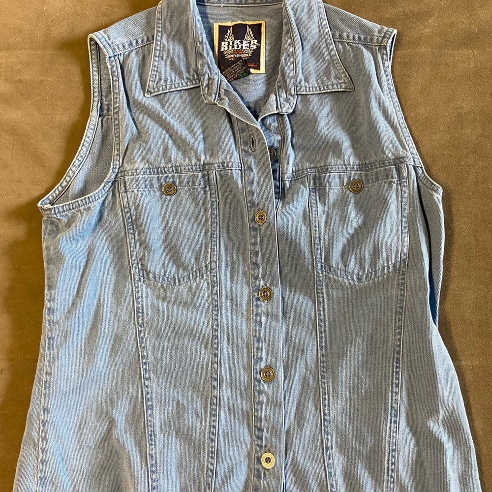 Harley-Davidson Light Blue Jean Vest